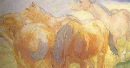 Franz Marc Large Lenggries Horse Painting 1 (mk34)